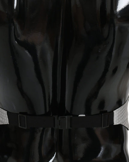 Dolce & Gabbana Gray Patterned Waist Belt Silk Cummerbund