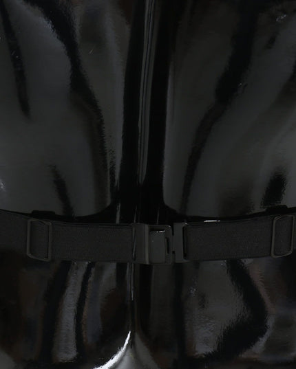 Dolce & Gabbana Black Dotted Waist Belt Silk Cummerbund