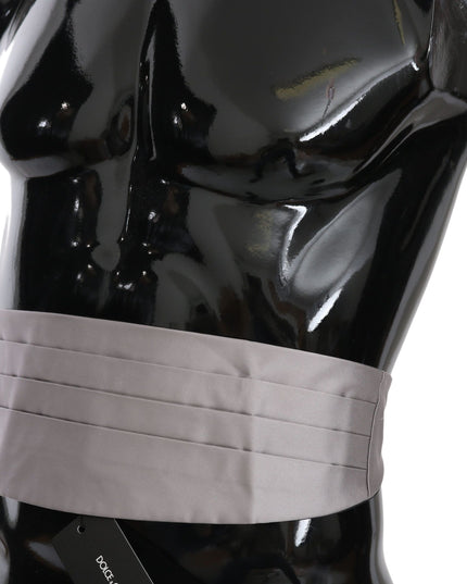 Dolce & Gabbana Gray Men Waist Belt 100% Silk Cummerbund