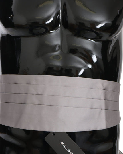 Dolce & Gabbana Gray Men Waist Belt 100% Silk Cummerbund