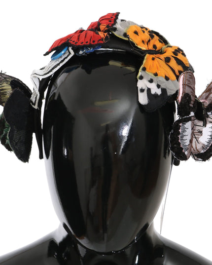 Dolce & Gabbana Tiara Floral Butterfly Sequin Diadem Headband