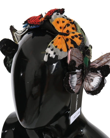 Dolce & Gabbana Tiara Floral Butterfly Sequin Diadem Headband