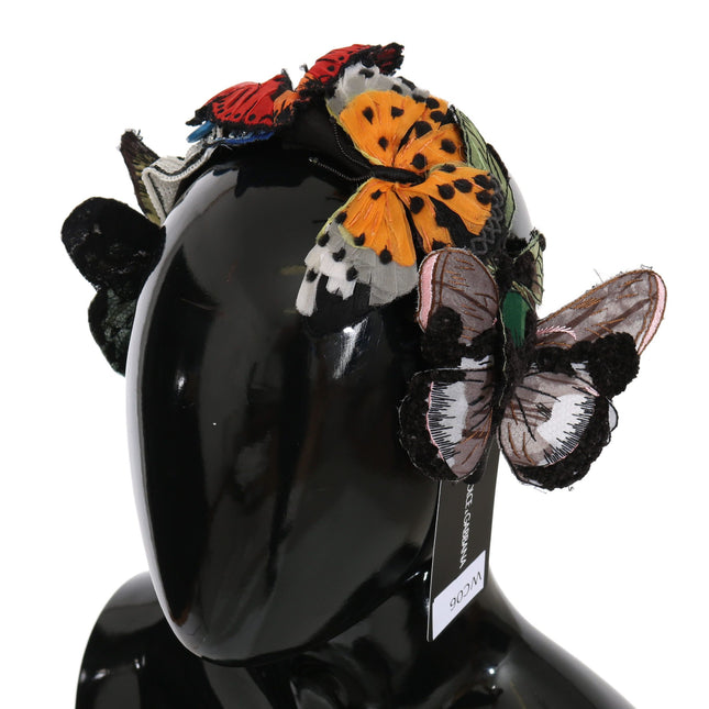 Dolce & Gabbana Tiara Floral Butterfly Sequin Diadem Headband