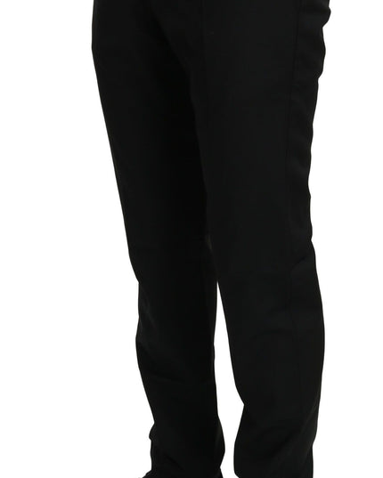 Dolce & Gabbana Black Dress Formal Trouser Mens Wool Pants