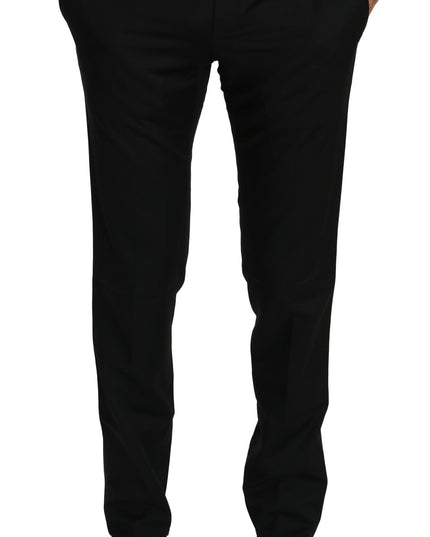 Dolce & Gabbana Black Dress Formal Trouser Mens Wool Pants