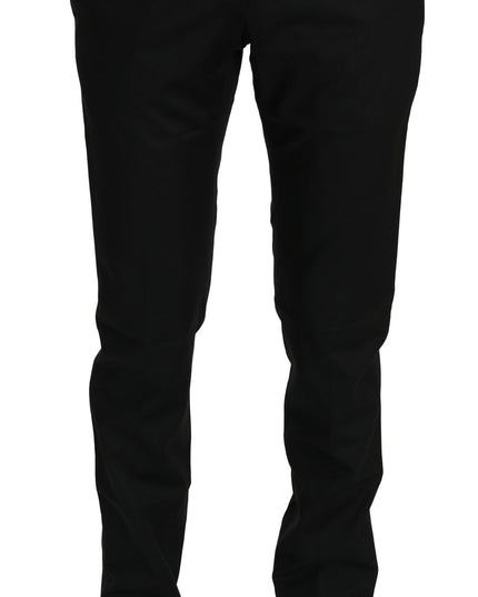 Dolce & Gabbana Black Dress Formal Trouser Mens Wool Pants
