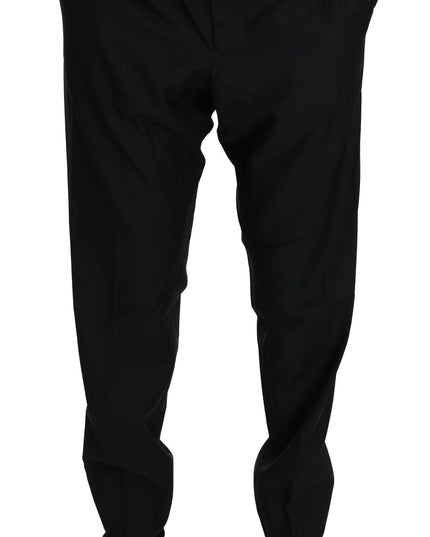 Dolce & Gabbana Black Dress Formal Trouser Men Wool Pants