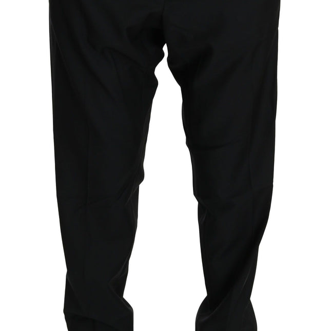 Dolce & Gabbana Black Dress Formal Trouser Men Wool Pants