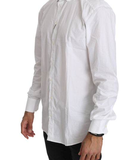 Dolce & Gabbana White Cotton Long Sleeve Top Shirt