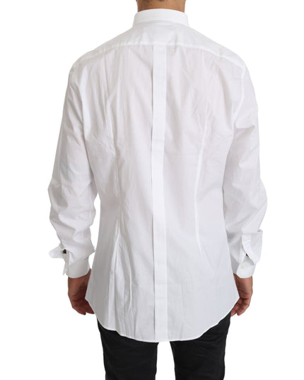 Dolce & Gabbana White Cotton Long Sleeve Top Shirt