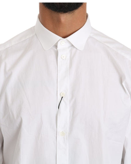 Dolce & Gabbana White Cotton Long Sleeve Top Shirt