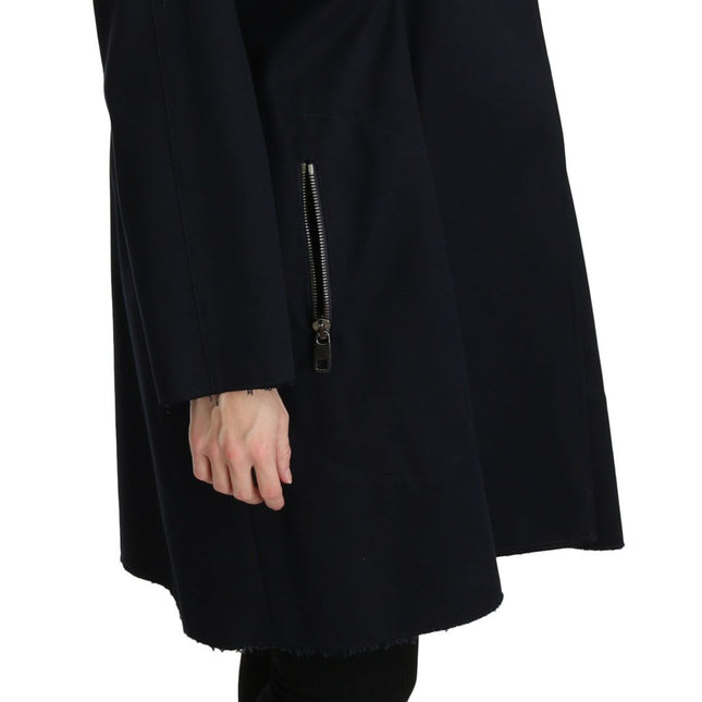 Dolce & Gabbana Coat Blue Cotton Women Trench Jacket