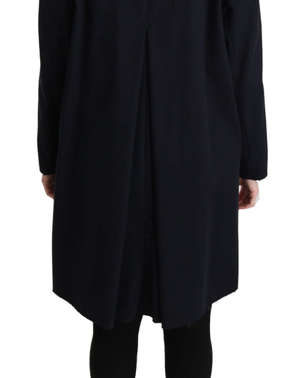 Dolce & Gabbana Coat Blue Cotton Women Trench Jacket