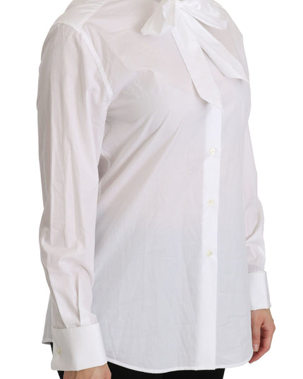 Dolce & Gabbana White Turtle Neck Long Sleeve Polo Shirt