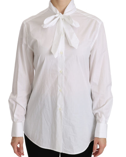 Dolce & Gabbana White Turtle Neck Long Sleeve Polo Shirt