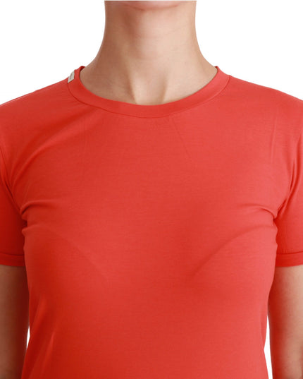 Dolce & Gabbana Red Crewneck Short Sleeve T-shirt Cotton Top