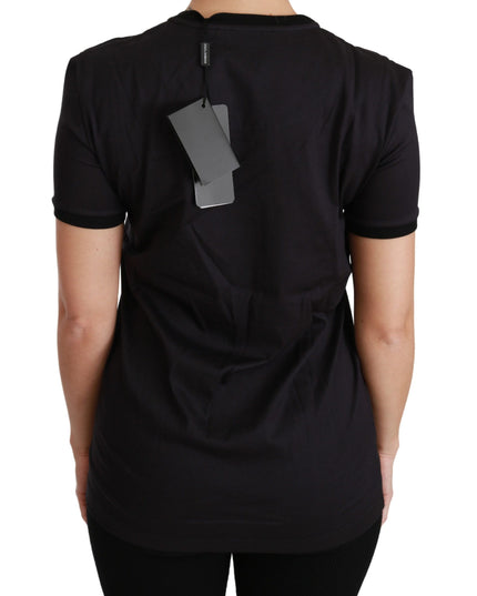 Dolce & Gabbana Black #ImAChristmasTree Crewneck Top T-shirt