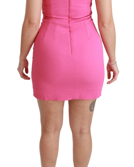 Dolce & Gabbana Pink Stretch Sheath Mini Bodycon Dress