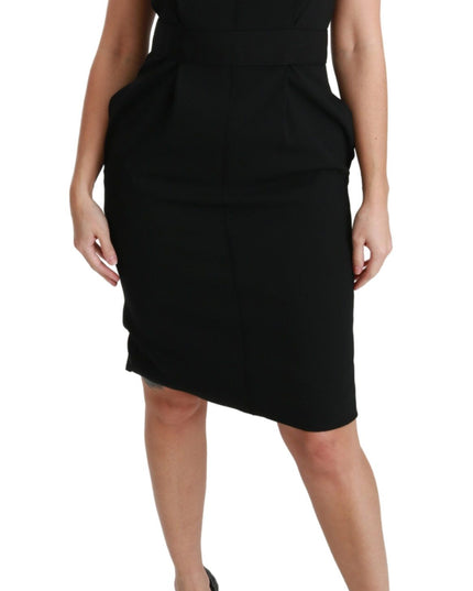 Dolce & Gabbana Black Sheath Stretch Formal Dress