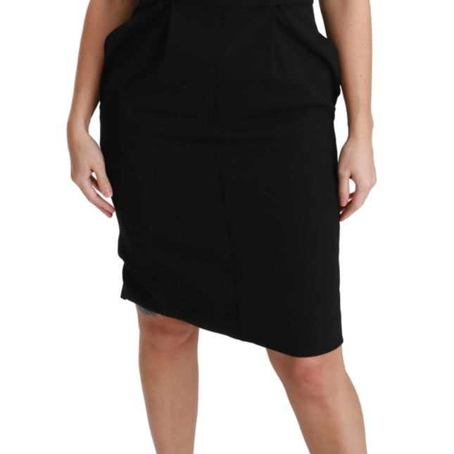 Dolce & Gabbana Black Sheath Stretch Formal Dress