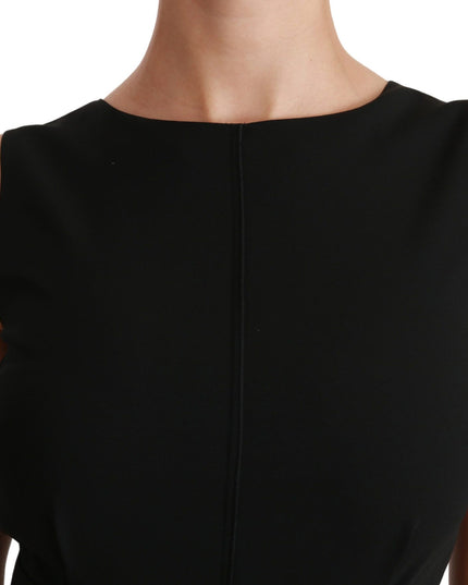 Dolce & Gabbana Black Sheath Stretch Formal Dress