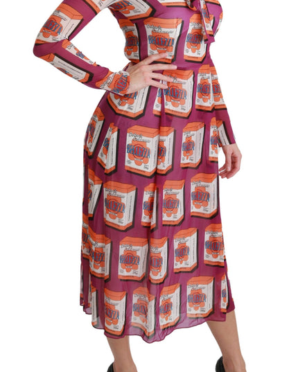 Dolce & Gabbana Purple Silk Bellezza A-Line Gown Dress