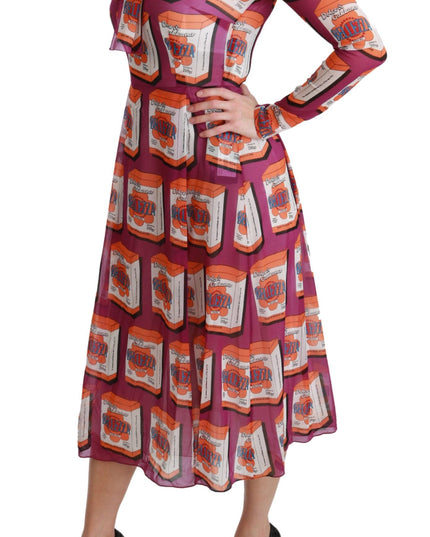 Dolce & Gabbana Purple Silk Bellezza A-Line Gown Dress