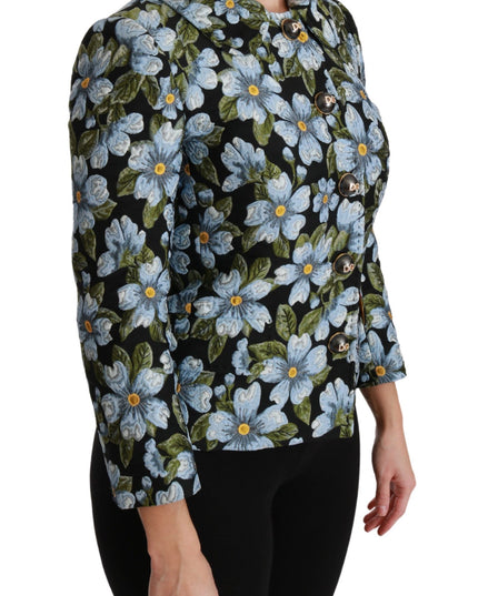 Dolce & Gabbana Multicolor Floral Blazer Coat Polyester Jacket