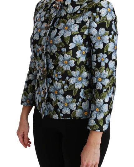 Dolce & Gabbana Multicolor Floral Blazer Coat Polyester Jacket