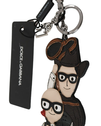 Dolce & Gabbana Leather Dominico Stefano SICILY WESTERN Badge Keychain