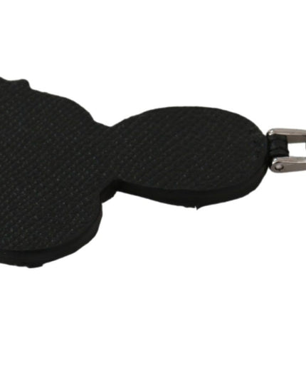 Dolce & Gabbana Leather Dominico Stefano #DGFAMILY Logo Badge Keychain
