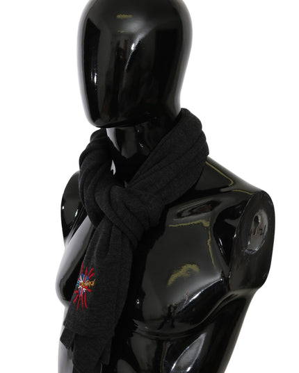 Dolce & Gabbana Gray #DGLovesLondon Wool Wrap Wool Scarf