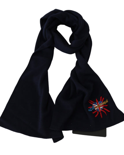 Dolce & Gabbana Blue #DGLovesLondon Wrap Shawl Wool Scarf
