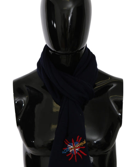 Dolce & Gabbana Blue #DGLovesLondon Wrap Shawl Wool Scarf