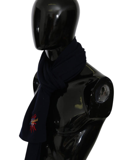 Dolce & Gabbana Blue #DGLovesLondon Wrap Shawl Wool Scarf