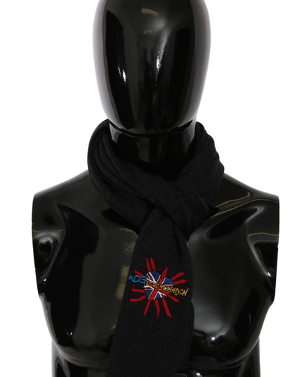 Dolce & Gabbana Gray #DGLovesLondon Wrap Shawl Wool Scarf