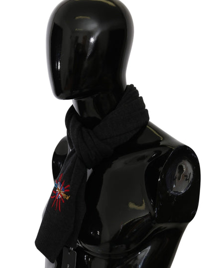 Dolce & Gabbana Gray #DGLovesLondon Wrap Shawl Wool Scarf