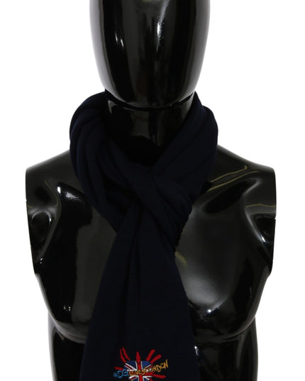 Dolce & Gabbana Blue #DGLovesLondon Wrap Shawl Wool Scarf