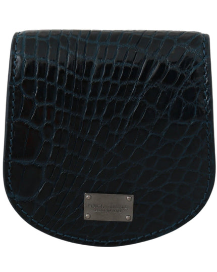 Dolce & Gabbana Blue Exotic Skins Condom Case Holder Pocket