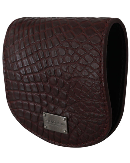 Dolce & Gabbana Brown Exotic Skin Pocket Condom Case Holder