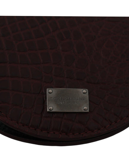 Dolce & Gabbana Brown Exotic Skin Pocket Condom Case Holder