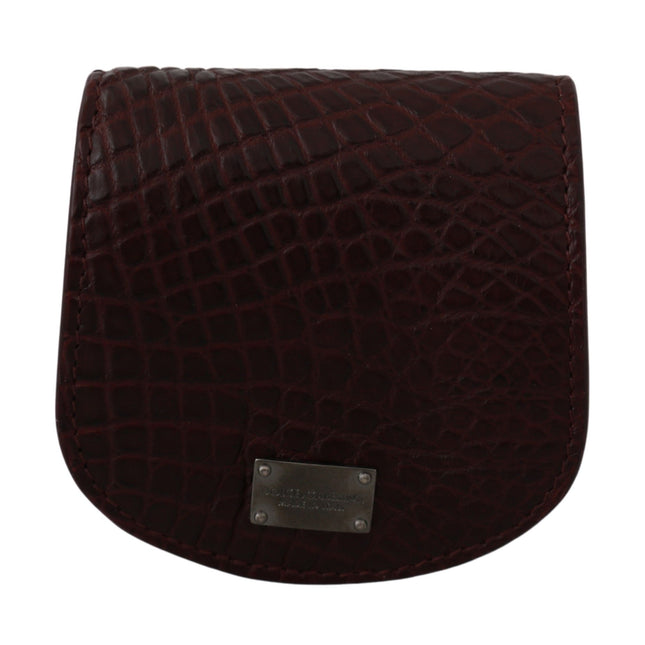 Dolce & Gabbana Brown Exotic Skin Pocket Condom Case Holder