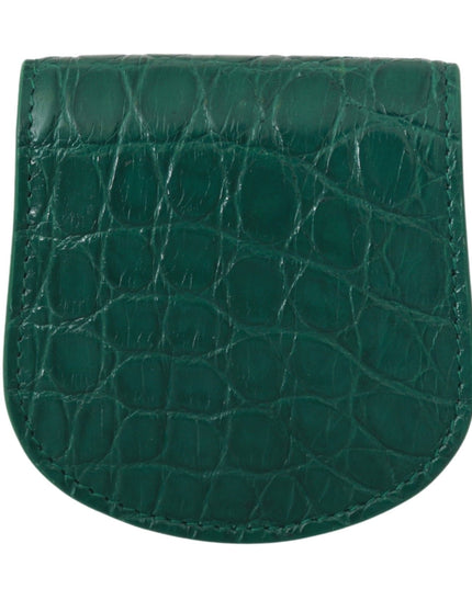 Dolce & Gabbana Green Exotic Skins Condom Case Holder Wallet