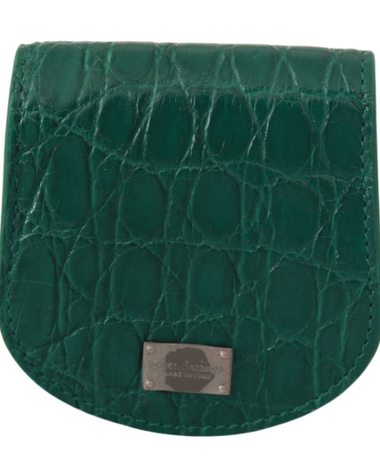 Dolce & Gabbana Green Exotic Skins Condom Case Holder Wallet