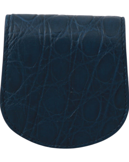 Dolce & Gabbana Blue Leather Holder Pocket Condom Case