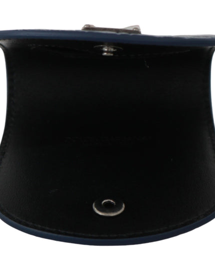 Dolce & Gabbana Blue Leather Holder Pocket Condom Case