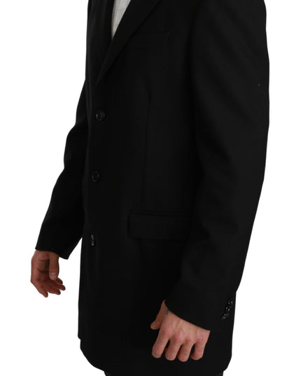 Dolce & Gabbana Black 100% Wool Jacket Coat Blazer