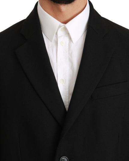 Dolce & Gabbana Black 100% Wool Jacket Coat Blazer