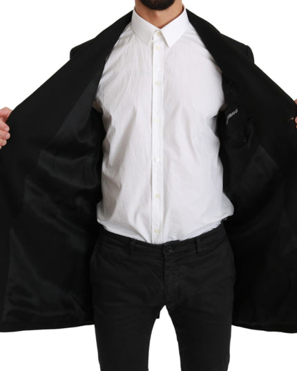 Dolce & Gabbana Black 100% Wool Jacket Coat Blazer