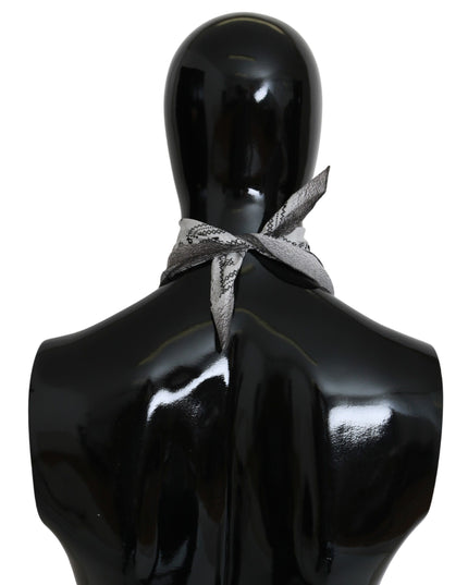 Costume National White Printed Bandana Cotton Scarf